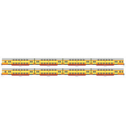 Rivarossi HRS4434L - Czeroczłonowy zespół wagonów piętrowych Bipa, "jajecznica", PKP, Czeremcha, ep. Vc (ex HRS0000L)