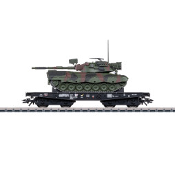 Marklin M048878 - Platforma czołgowa typu Rlmmps z czołgiem Leopard 1A1, DB, epoka IV