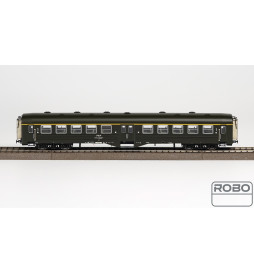 Robo 351041 - Wagon osobowy typu 102Aa "Ryflak" PKP 1kl, stacja OLSZTYN GŁ., epoka IV, z oświetleniem wnętrza, skala H0