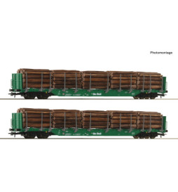 Roco 6600319 - Zestaw 2-częściowy: wóz z palikami