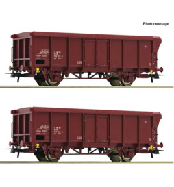 Roco 6600280 - Zestaw 2-częściowy: Otwarte wagony towarowe