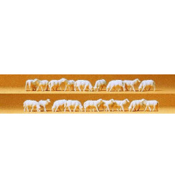 Owce, 18 szt. 1/87 - Preiser 14161