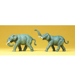 2 słonie 1/87 - Preiser 20375