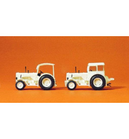 2 traktory Hanomag R55, białe 1/87 - Preiser 24679