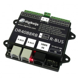 DR4088RB-OPTO - 16-kanałowy moduł informacji zwrotnej s88N z interfejsem Roco R-BUS i detekcją optyczną