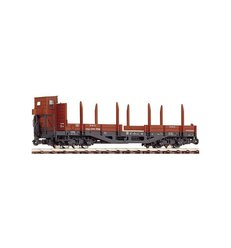 Roco 34530 - Wagon platforma, czteroosiowy, H0e