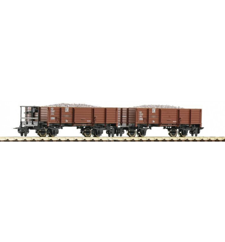 Roco 34589 - Zestaw 2 wagonów: węglarka + szutrówka, H0+H0e