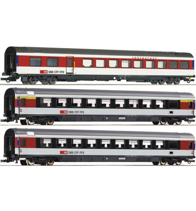 Roco 64143 - Zestaw 3 wagonów pasażerskich SBB