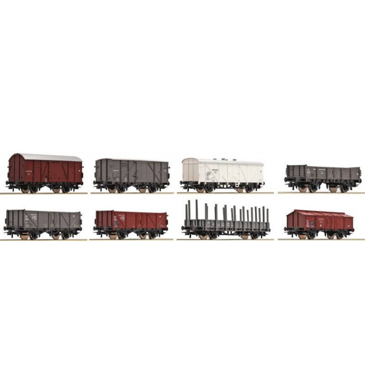 Roco 67128 - Zestaw 8 wagonów towarowych NS