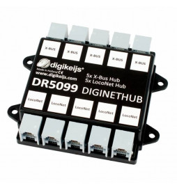 Digikeijs DR5099 - DigiNetHub, koncentrator,  rozgałęźnik 5x LocoNet / 5x X-Bus