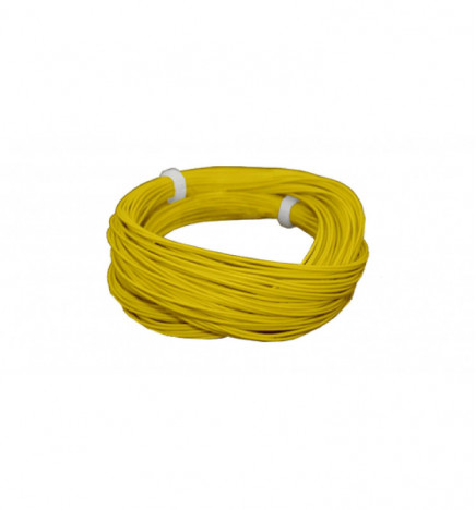 Cienki i elastyczny przewód jednożyłowy do dekoderów i modeli, ø0,5mm, AWG36, 2A, żółty / 10m (ESU 51947)