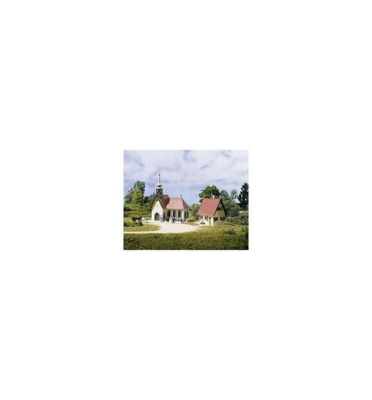 Auhagen 14461 - Dorfkirche mit Pfarrhaus