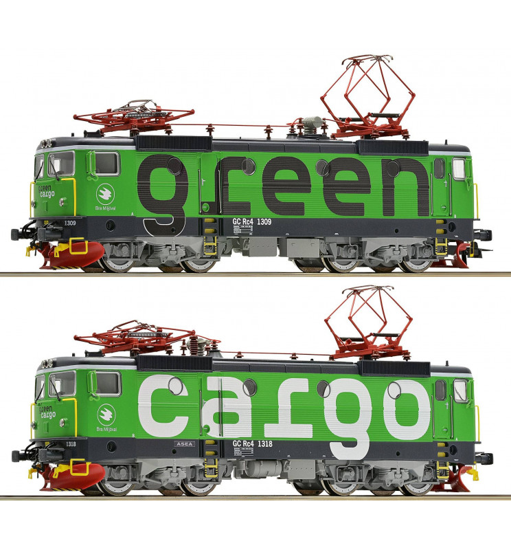 Roco 73457 - Zestaw dwóch lokomotyw elektrycznych Rc4 Green Cargo SJ, DCC z dźwiękiem