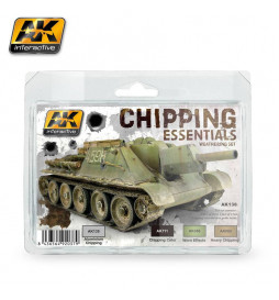 AK-138 - CHIPPING ESSENTIALS WEATHERING SET ( AK Interactive 138 )