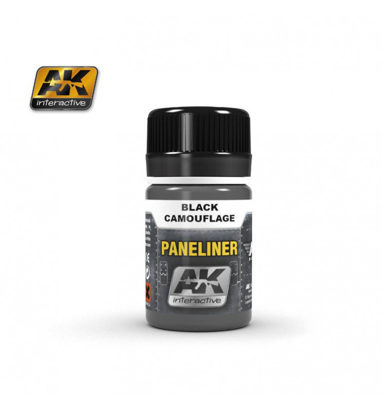 AK-2075 - PANELINER FOR BLACK CAMOUFLAGE ( AK Interactive 2075 )
