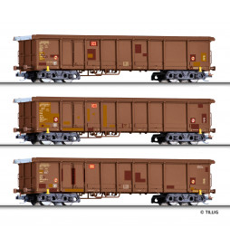 Tillig 01772 - Zestaw wagonów towarowych DB AG, Ep. VI, skala TT