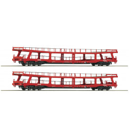 Roco 74128 - Zestaw 2 wagonów lawet do transportu samochodów OBB