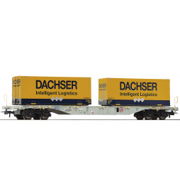 Roco 76921 - Wagon kontenerowy Dachser
