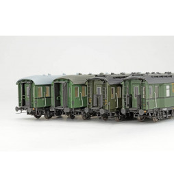 Wagon pasażerski, H0, DRG, II, BC4i-37/39,  33671-Mü, zielony z ciemnoszarym dachem, Ep II, DC - ESU 36146