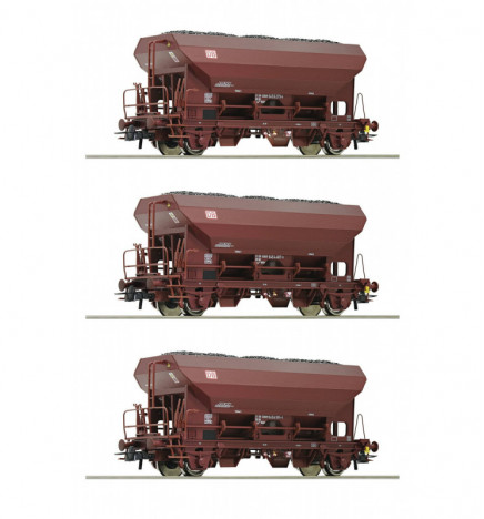 Roco 76170 - Zestaw trzech talbotów Fcs DB-AG z ładunkiem węgla