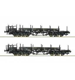 Roco 76195 - Zestaw wagonów platform z ładunkiem szyn