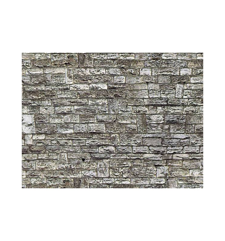 Vollmer 46035 - H0 Wall plate cut stone of cardboard, 25 x 12,5 cm