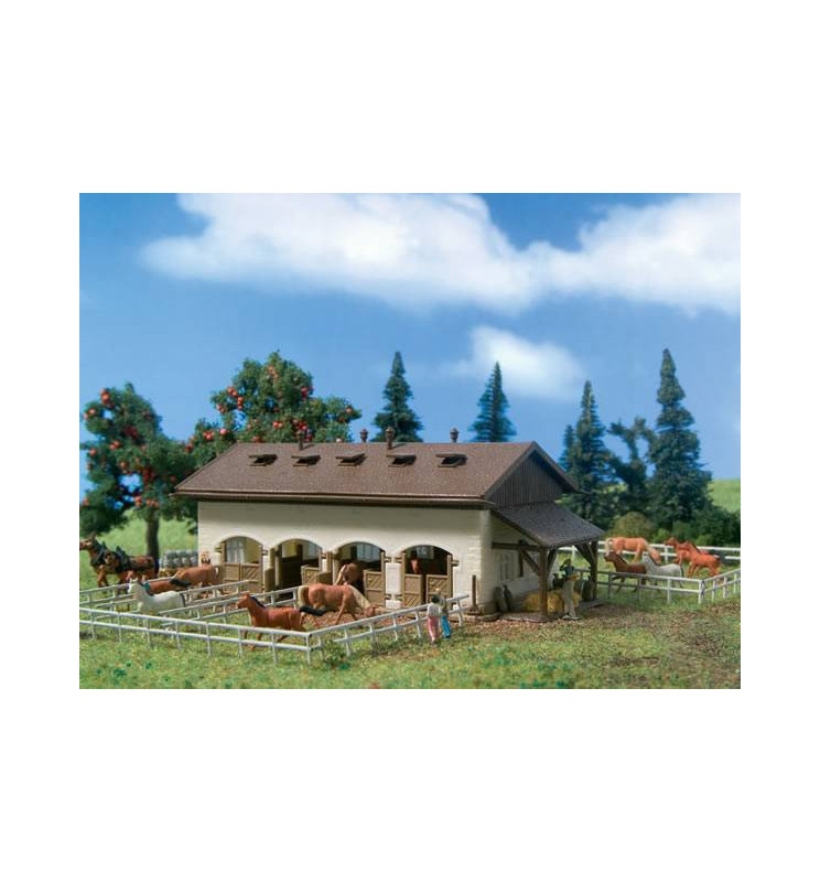 Vollmer 47719 - N Horse stable with horses