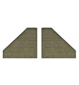 Vollmer 48501 - TT Retaining wall, suitable for 48500, 2 pieces