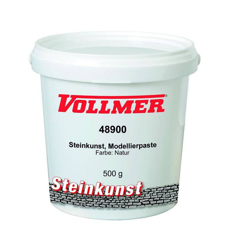 Vollmer 48900 - Stone art modelling paste, colour natural, 500 g