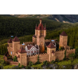 Vollmer 49910 - H0 Castle of the Middle Ages with LED lighting,