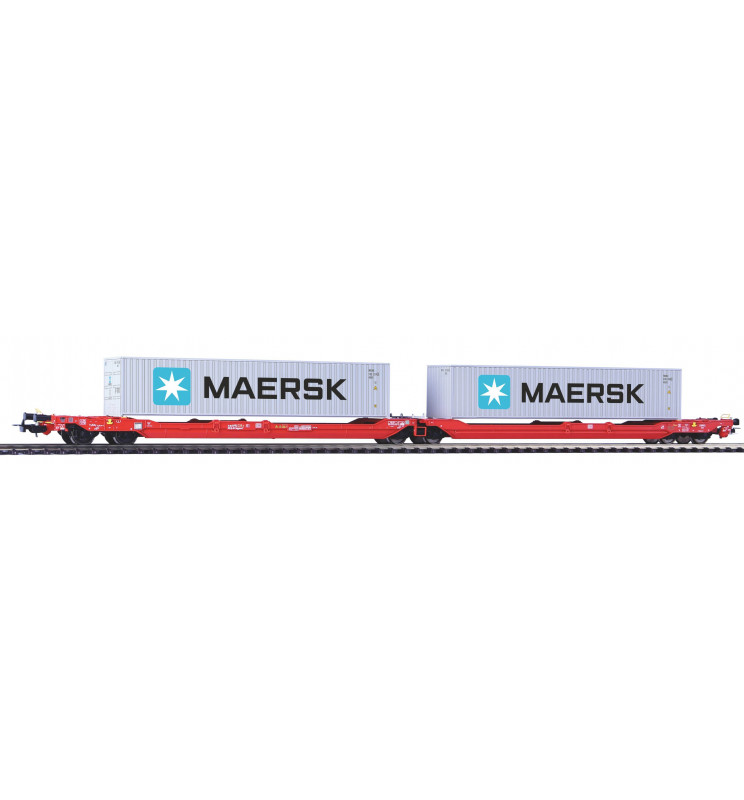 Piko 54775 - Podwójny wagon kontenerowy T3000e Wascosa, Maersk