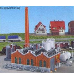 Kibri 36764 - Z Factory hall with chimney and fuel tanks