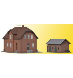 Kibri 38190 - H0 Dom z cegły z budynkiem gospodarczym