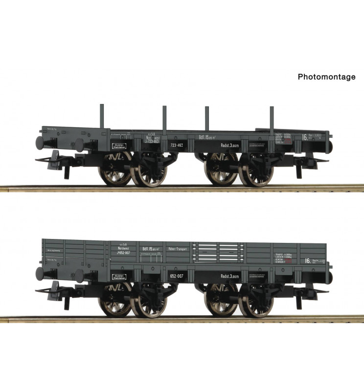 Roco 67160 - Zestaw 2 wagonów towarowych, KKStB
