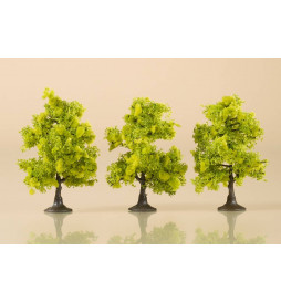 Auhagen 70935 - Drzewa liściaste jasnozielone 7 cm, 3szt