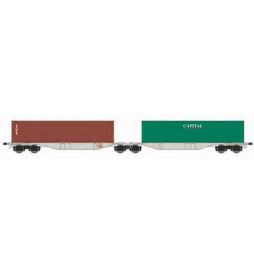 ACME AC40280 - Container wagon Type Sggmrss ’90 "ZSSK Cargo" with containers.