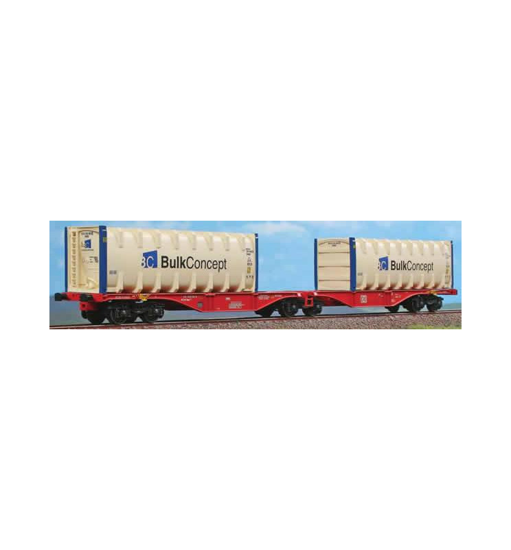ACME AC40355 - Articulated container wagon Type Sggrss 80', of DB, loaded with 2 containers "BULK CONCEPT"