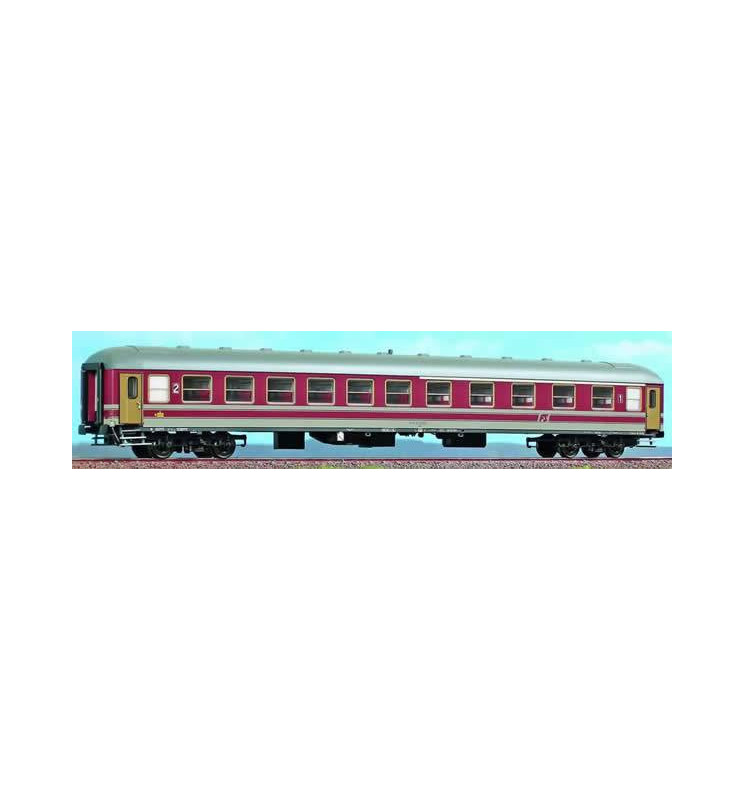 ACME AC50746 - 1st + 2nd class coach, type X, international trains, FS, EP.V, livery beige + deep red