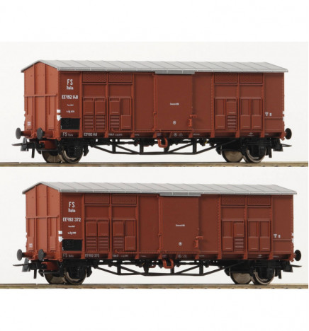 Roco 76162 - Zestaw 2 wagonów towarowych FS