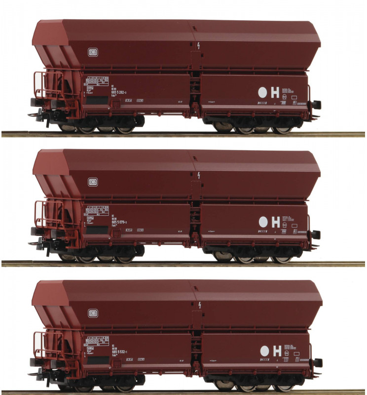 Roco 67082 - Zestaw 3 wagonów samowyładowczych (talbotów), DB