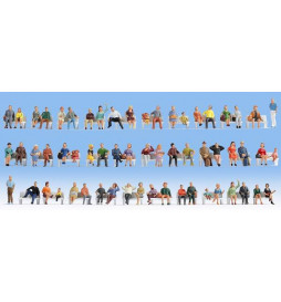 Noch 18402 - Ludzie siedzący 60 sztuk, H0