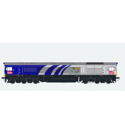 Lokomotywa spalinowa, Class 66, Fret 6603, Ep VI, szaro-niebieska, LokSound, Generator dymu, Skala H0, DC/AC - ESU 31275