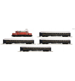 Roco 61470 - 5 piece set: Electric locomotive class 1020 and 4 sleeping cars