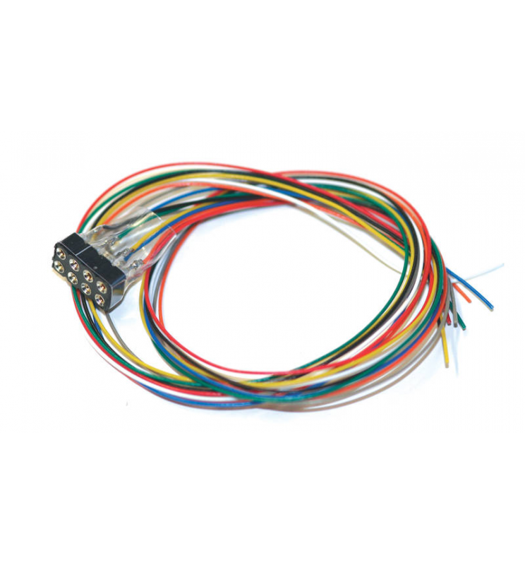 ESU 51950 - Gniazdo 8-pin, NEM 652, z kablami w kolorach zgodnych ze standardem DCC, 30cm