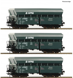Roco 76092 - 3 piece set: Self-unloading hopper wagons VTG