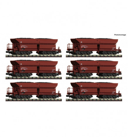 Fleischmann 852702 - Display of 12 pieces: Self unloading hopper wagons type Faalns 150 DB