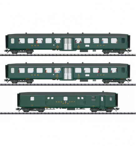 Trix 23133 - D96 Isar-Rhône Express Train Passenger Car Set 2