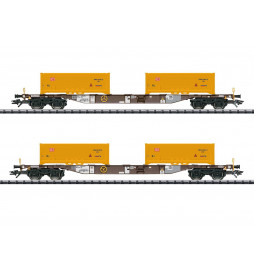 Trix 24138 - Zestaw wagonów kontenerowych AAE/DB