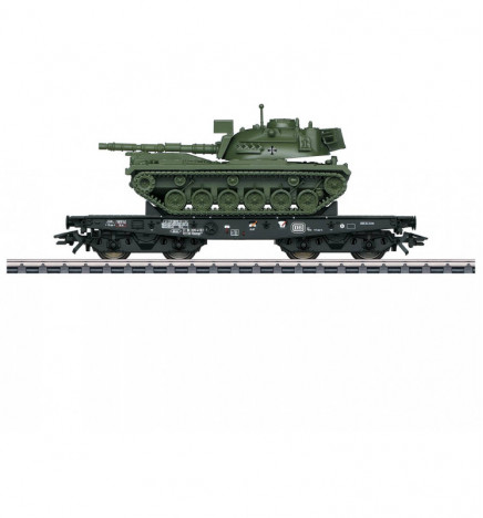 Marklin 048796 - Wagon platforma Rlmmps z czołgirm M48 D