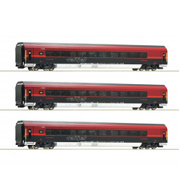 Roco 64191 - Zestaw wagonów Railjet ÖBB (3 elementy)